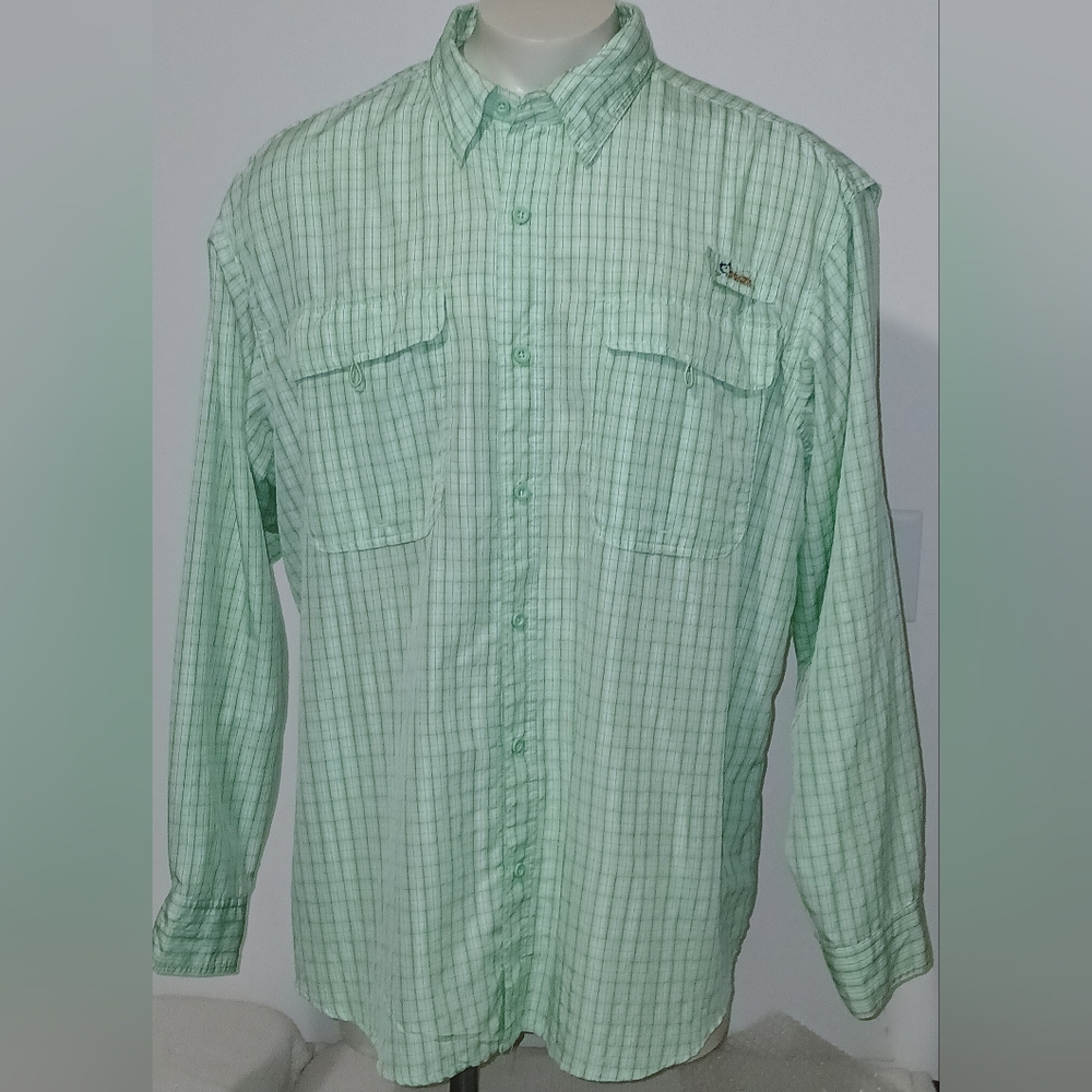 World Wide Sportsman Fishing Vented Long Sleeve Plaid Shirt Size 2XL